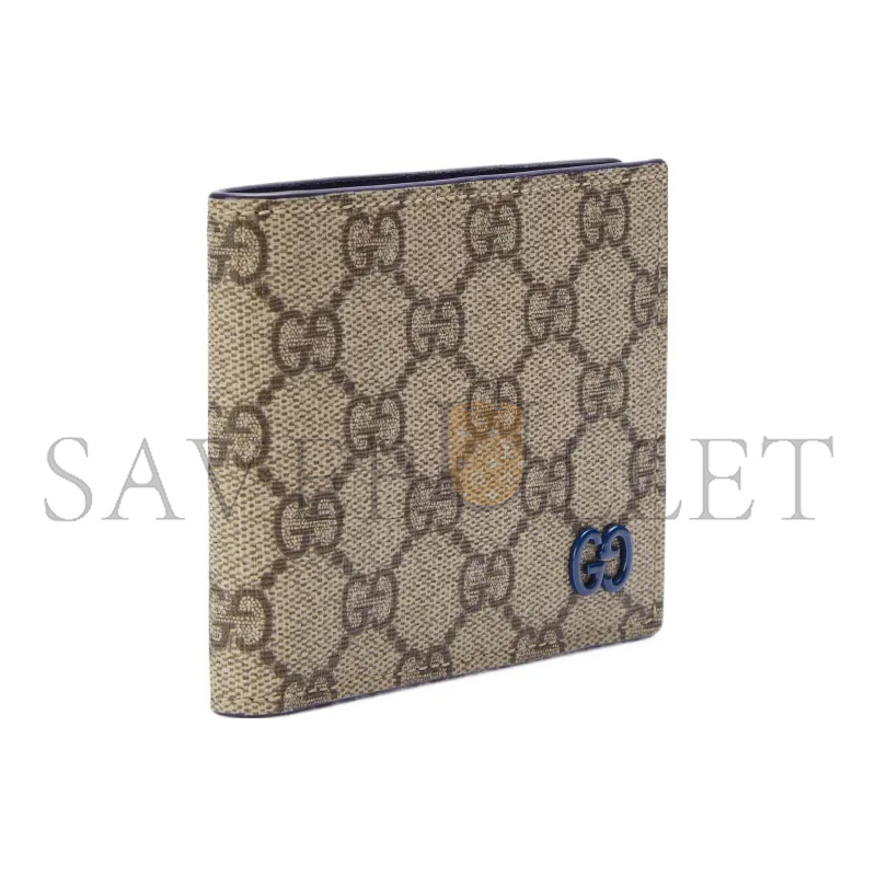 Gvc*1 blue interior gg bi-fold wallet 768243 (21*9cm)